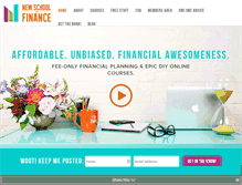 Tablet Screenshot of newschooloffinance.com